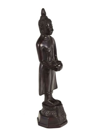 Narozeninový Buddha, středa, pryskyřice, tmavě hnědý, 30cm