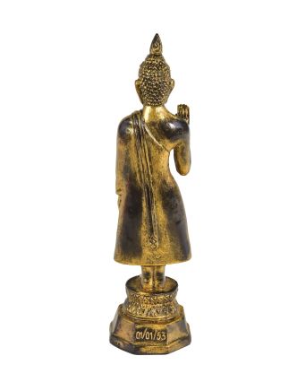 Narozeninový Buddha, pondělí, pryskyřice, zlatá patina, 30cm