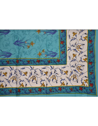 Přehoz na postel s tradičním Indickým vzorem, 210x146cm
