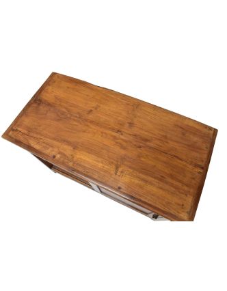 Skříňka z teakového dřeva, posuvná dvířka, 80x40x56cm