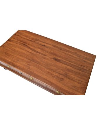 Konferenční stolek se šuplíky z teakového dřeva, 147x77x45cm
