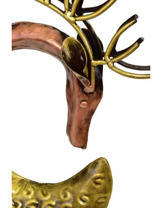 Socha jelena, kov, bronzová patina, 20x15x88cm