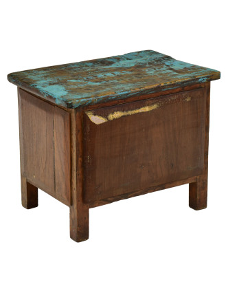 Noční stolek se šuplíky z teakového dřeva, 45x29x36cm