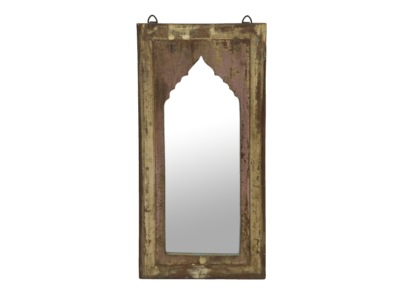 Zrcadlo v rámu z teakového dřeva, 28x3x56cm