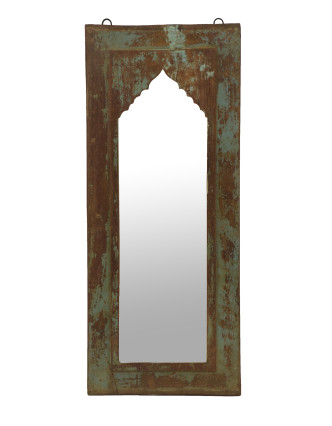 Zrcadlo v rámu z teakového dřeva, 30x4x74cm