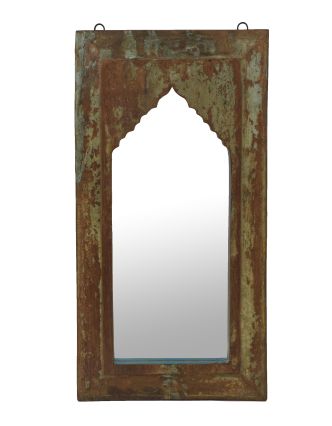 Zrcadlo v rámu z teakového dřeva, 35x4x68cm