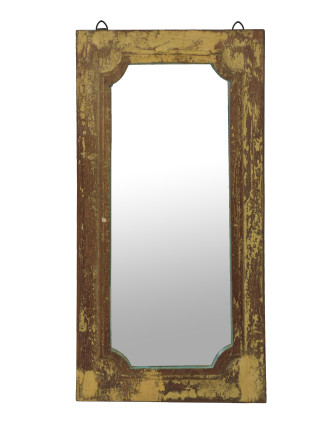 Zrcadlo v rámu z teakového dřeva, 34x4x65cm