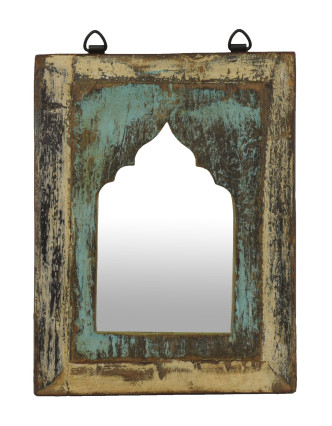 Zrcadlo v rámu z teakového dřeva, 24x3x31cm