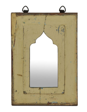 Zrcadlo v rámu z teakového dřeva, 21x3x30cm