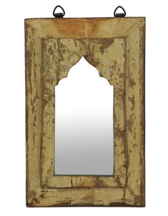 Zrcadlo v rámu z teakového dřeva, 21x3x34cm