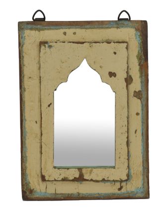 Zrcadlo v rámu z teakového dřeva, 22x3x30cm