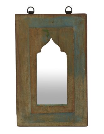 Zrcadlo v rámu z teakového dřeva, 20x3x32cm