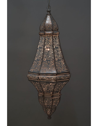 Kovová lampa v orientálním stylu, bílá, 37x37x85cm
