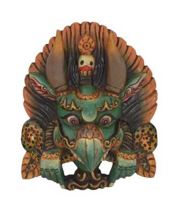 Cheppu dřevěná maska, barvený, 26x13x30cm