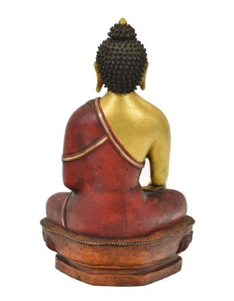 Buddha Šakjamuni, keramická socha, ručně malovaná, 28x18x44cm