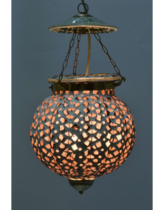 Lampa v orientálním stylu, skleněná mozaika, ruční práce, 25x25x44cm