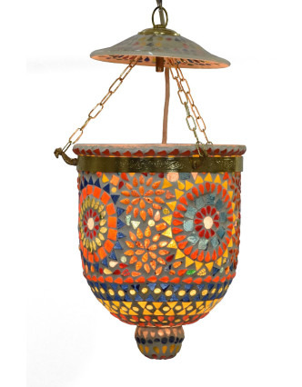 Lampa v orientálním stylu, skleněná mozaika, ruční práce, 16x16x40cm