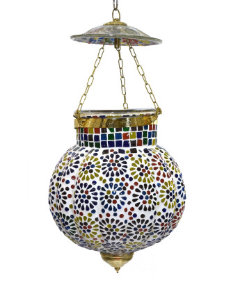 Lampa v orientálním stylu, skleněná mozaika, ruční práce, 25x25x44cm