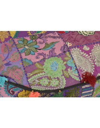 Taburet, Rajasthan, patchwork, Ari bohatá výšivka,, 56x56x36cm