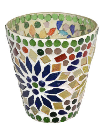 Lampička, skl.mozaika, kónická, průměr 9cm, výška 9,5cm
