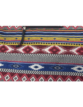 Velká taška, barevná, Aztec design, 2 malé vnitřní kapsy, zip, 51x39cm +29cm