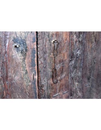 Antik dveře s rámem z Gujaratu, teakové dřevo, 190x14x270cm
