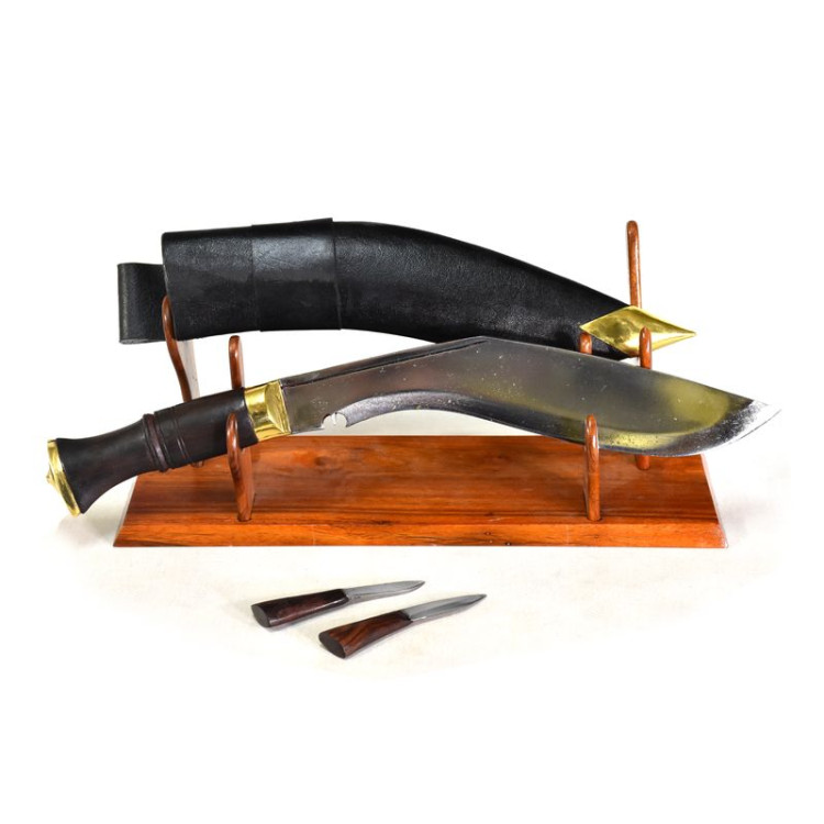 Khukri nůž, "World War", 11", dřevěná rukojeť, nůž 43cm, čepel 29cm