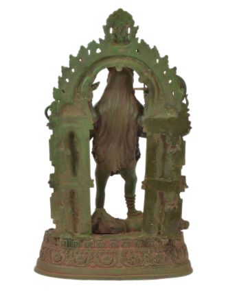 Kálí, kovová socha, zelená patina, 43x20x74cm