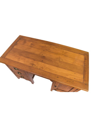 Starý psací stůl z teakového dřeva, 119x59x76cm