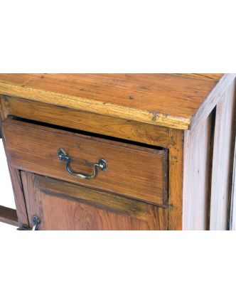 Starý psací stůl z teakového dřeva, 116x53x76cm