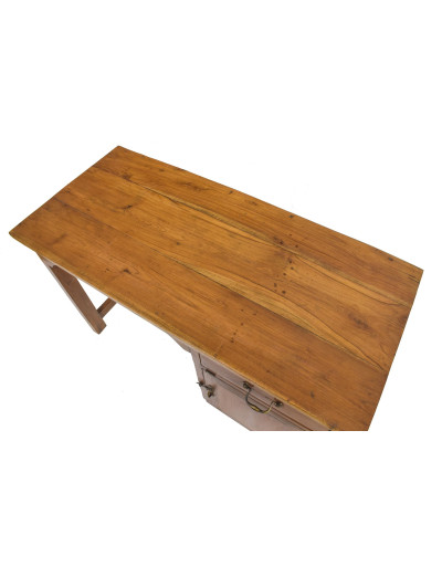 Starý psací stůl z teakového dřeva, 116x53x76cm