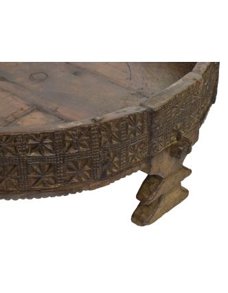 Kulatý stolek z mangového dřeva, 74x74x29cm