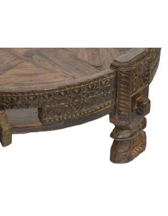 Kulatý stolek z mangového dřeva, 84x84x32cm