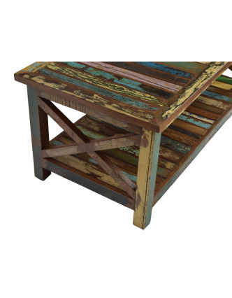 Konferenční stolek v "Goa" stylu, teakové dřevo, 120x60x50cm