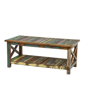 Konferenční stolek v "Goa" stylu, teakové dřevo, 120x60x50cm