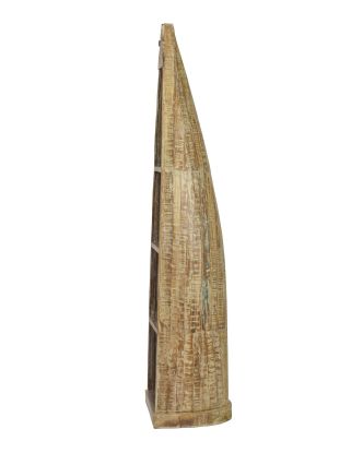 Knihovna z mangového dřeva ve tvaru lodi, 59x45x210cm