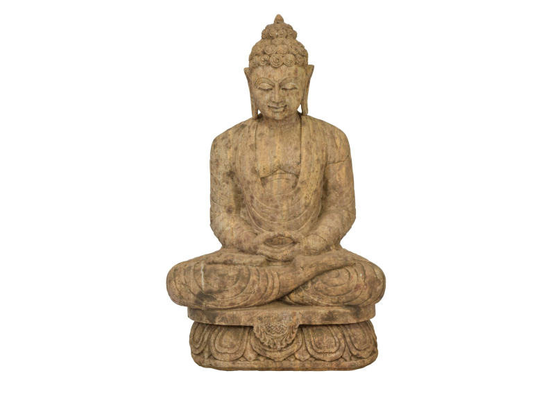 Pískovcová socha z Orissi, Buddha, 55x43x93cm