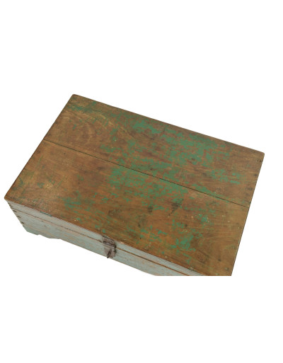 Stará truhlička z teakového dřeva, 57x31x25cm