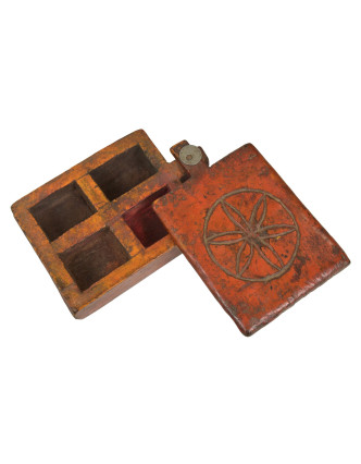 Krabička na Tiku, stará původní krabička na práškové barvy, 18x11x5cm