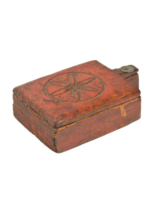 Krabička na Tiku, stará původní krabička na práškové barvy, 18x11x5cm