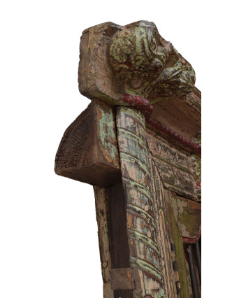 Antik dveře s rámem z Gujaratu, teakové dřevo, 165x14x220cm