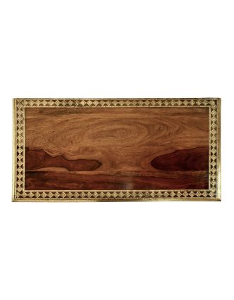 Šuplíková komoda z palisandrového dřeva zdobená mosazí, 90x45x110cm