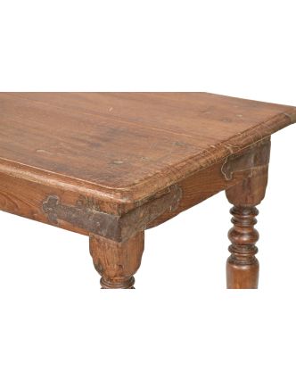 Starý stůl z teakového dřeva, 140x50x77cm