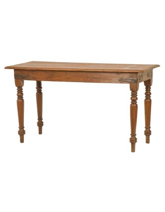 Starý stůl z teakového dřeva, 140x50x77cm