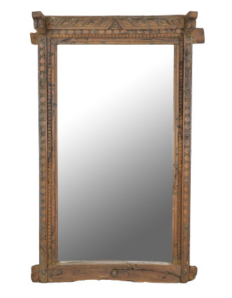 Zrcadlo v rámu ze starého teakového dřeva, 98x28x181cm