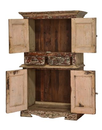 Starožitná skříň z teakového dřeva, 97x48x166cm