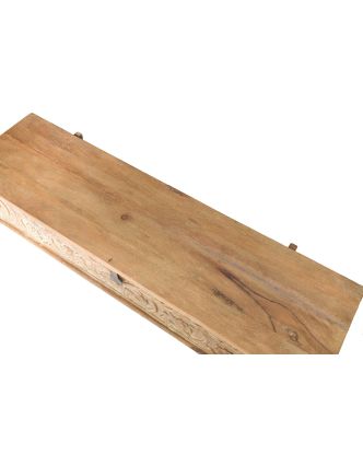 Truhla z mangového dřeva zdobená ručními řezbami, 150x40x45cm