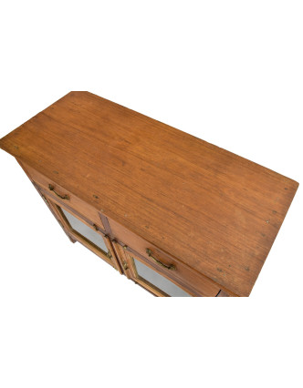 Prosklená skříňka z teakového dřeva, 102x45x90cm