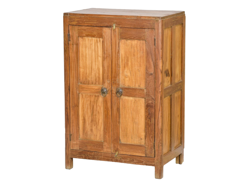 Stará skříňka z teakového dřeva, 61x38x93cm