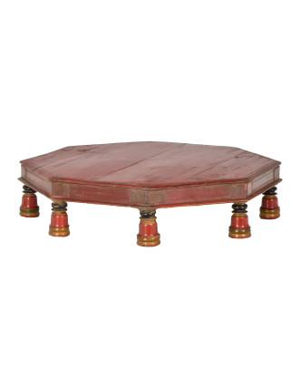 Čajový osmiboký stolek z teakového dřeva, 68x68x16cm
